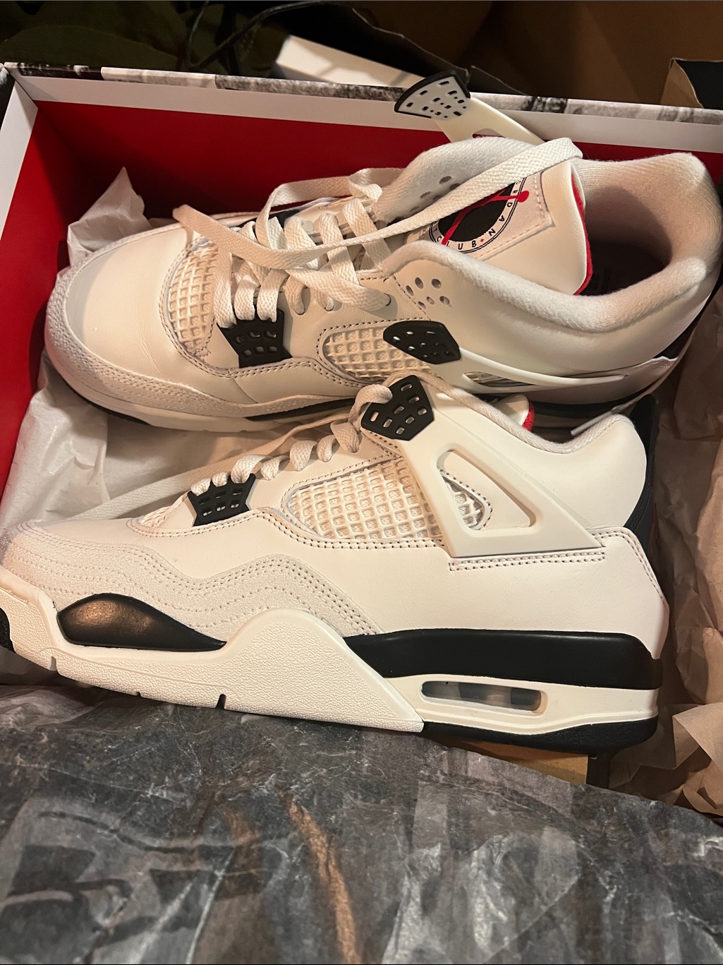 Jordan 4 Retro Og Flight Club Sail / Black - University Red
